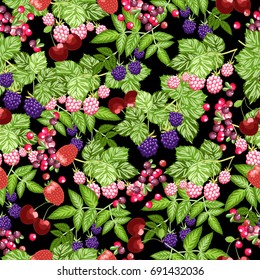 berries. seamless pattern