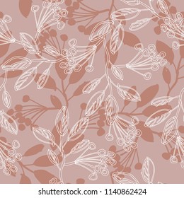 Berries Seamless Pattern. Hand drawn Illustration. Vector Background.