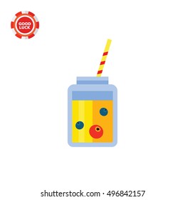 Berries Smoothie in Jar Icon