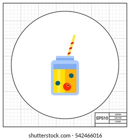 Berries Smoothie in Jar Icon