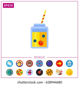 Berries Smoothie in Jar Icon