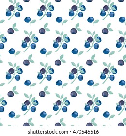 berries vector background illustration. blueberry, bilberry image. abstract decorative vintage motif. seamless pattern on white backdrop. repeatable fabric or wrapping paper motif
