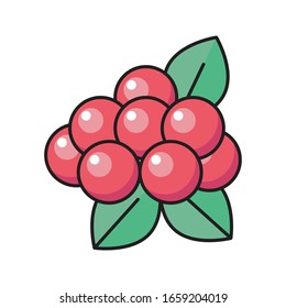 Beeren-Vektorillustration-Flachfarbsymbol 