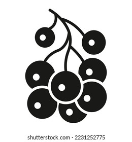 berries vector Glyph icon isolate on white background