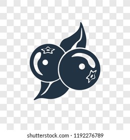 berries vector icon isolated on transparent background, berries transparency logo concept