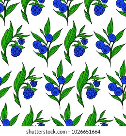 Berries vector illustration. Doodle style. Design, print, logo, decor, textile, paper