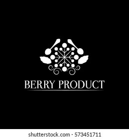 Berries vector logo design template. Berries sign (symbol, icon, emblem, label)