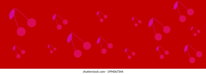 Berries Vintage Repeat Pink Violet Sweet Dessert Neon Illustration. Summer Cherries Cute Textile Red Vitamin Bright Background. Retro Colorful Tasty Spring Purple Fruit Bordo Print Ornament.