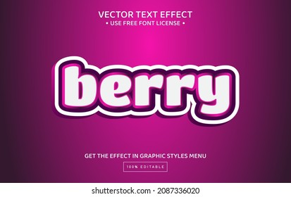 Berry 3D Editable Text Effect