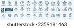 Berry and berries elements - minimal thin line web icon set. Outline editable icons collection. Simple vector illustration.