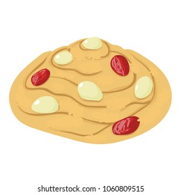 Berry biscuit icon. Isometric illustration of berry biscuit vector icon for web