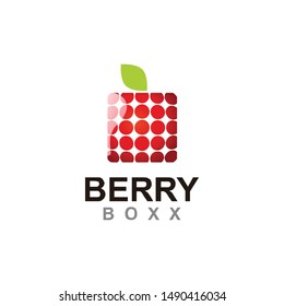 berry box logo with a modern style