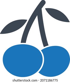 Berry  branch icon vector illustration