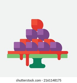 Berry cake on a white background