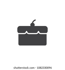 Berry cake vector icon. filled flat sign for mobile concept and web design. Dessert food simple solid icon. Symbol, logo illustration. Pixel perfect vector graphics