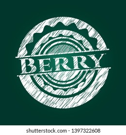 Berry chalk emblem. Vector Illustration. Detailed.