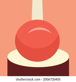 Berry Cocktail Ikone. Vektorgrafik. Logo für ein Getränkegeschäft. Postkartenmaterial.