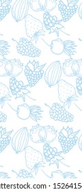 Berry color hand drawn vector set. Fruit botany illustration. Berries engraving doodle sketch line.Dessert ingredient.Great for web page background, wrapping paper, cards,notebook and invitation