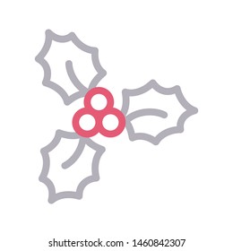 berry colour line vector icon