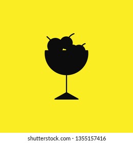 berry dessert icon vector
