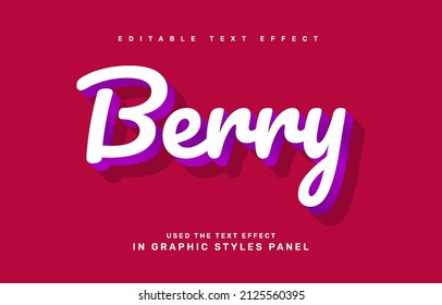 Berry Editable Text Effect Template