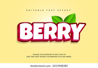 Berry editable text effect template