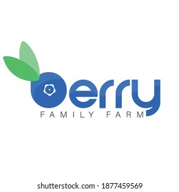 BERRY FARM BLUEBERRY VECTOR LOGO 