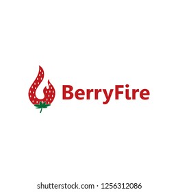 berry flame logo template