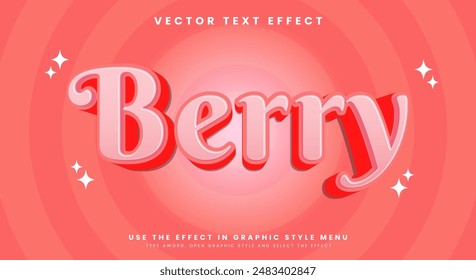 Berry fruit editable text effect Template suitable for fresh fruit products