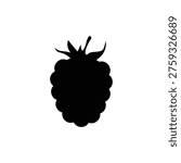 Berry fruit silhouette icon vector flat design.