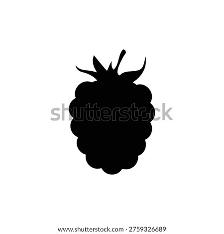 Berry fruit silhouette icon vector flat design.