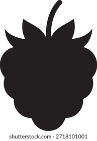 Berry fruit silhouette vector simple raspberry icon illustration for farm food design