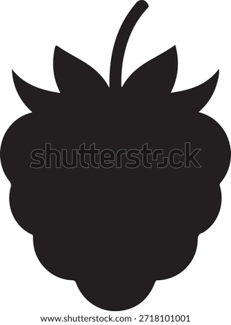 Berry fruit silhouette vector simple raspberry icon illustration for farm food design