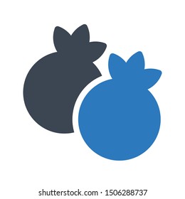 berry glyph colour vector icon