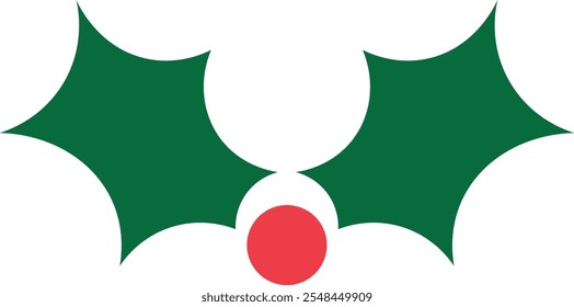 Berry holly leaf Vector illustration