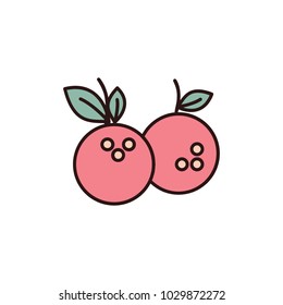 Berry icon in cartoon style. Vector illustration with berry isolated on white background. cartoon fruit object for web