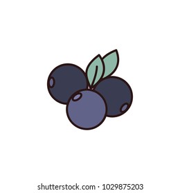 Berry icon in cartoon style. Vector illustration with berry isolated on white background. cartoon fruit object for web