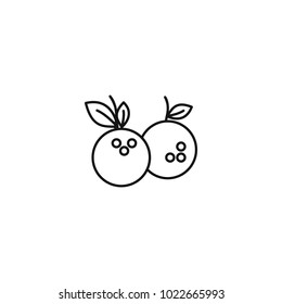 Berry icon in outline style. Vector illustration with berry isolated on white background. Outline fruit object for web
