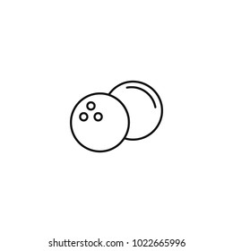 Berry icon in outline style. Vector illustration with berry isolated on white background. Outline fruit object for web