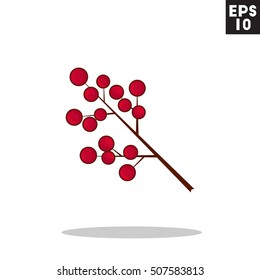 Berry icon in trendy flat style isolated on color background. Autumn symbol for your design, logo, UI. Vector illustration, EPS10.
