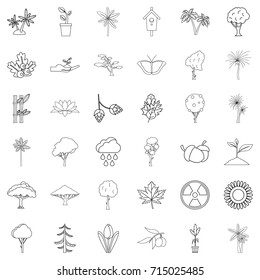 Berry icons set. Outline style of 36 berry vector icons for web isolated on white background