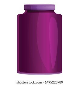 Berry jam jar icon. Cartoon of berry jam jar vector icon for web design isolated on white background
