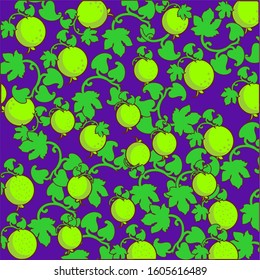 berry and leaves decorative background