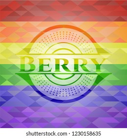 Berry lgbt colors emblem 
