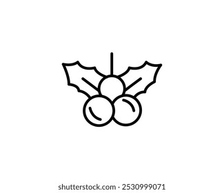 Diseño de Vector de icono de línea de baya