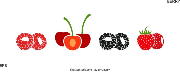 Logo de Berry. Berry aislada sobre fondo blanco