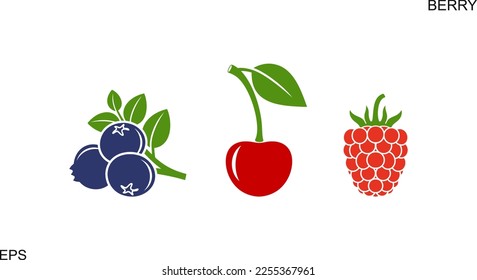 Berry logo. Isolated berry on white background