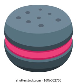 Berry macaroon icon. Isometric of berry macaroon vector icon for web design isolated on white background