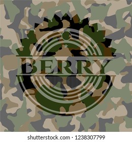 Berry on camouflaged pattern