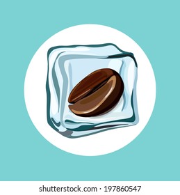 berry on top of chocolate piece flat design